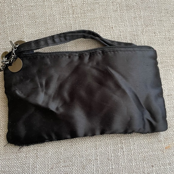 Old Navy Black Sequined Zippered Wristlet - Picture 3 of 4